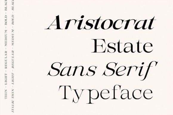 Aristocrat Estate: A Luxe Serif Font for High-End Branding
