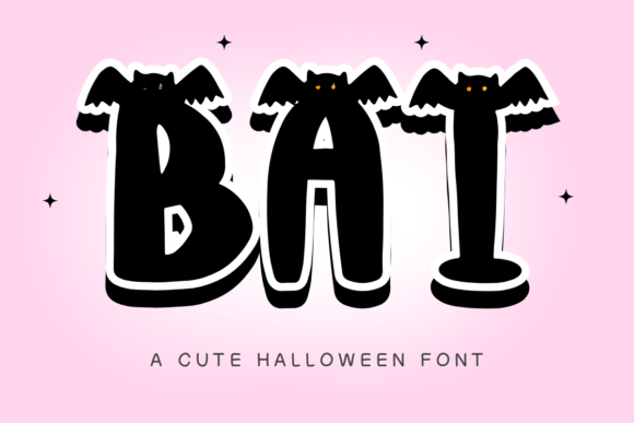 Bat Display Font: Spooky Charm for Handmade Labels & Halloween Designs