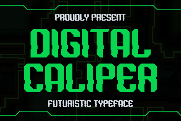 Digital Caliper: A Futuristic Display Typeface for Web Design