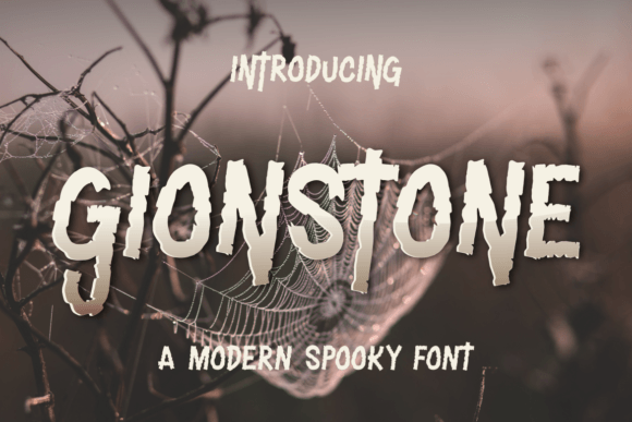 Gionstone Display Font Brings Haunting Charm to Halloween Marketing