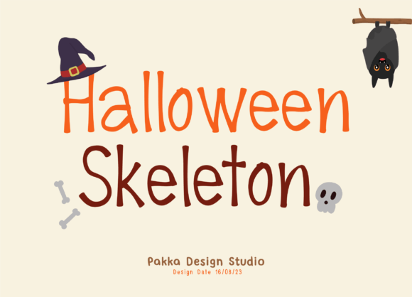 Halloween Skeleton: A Playful Display Font for Brand Personality