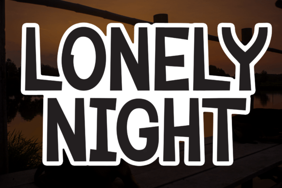 Lonely Night: A Cheerful Handwritten Display Font