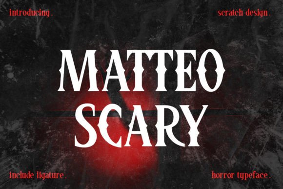 Matteo Scary: A Display Font for Editorial Horror Projects