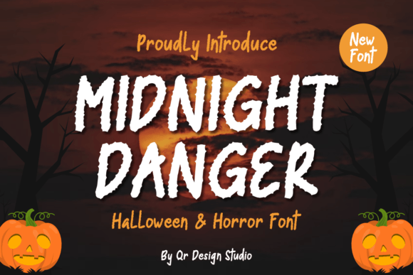 Midnight Danger: A Bold Display Typeface for Haunting Digital Designs