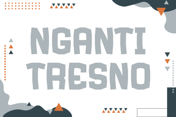 Nganti Tresno: A Minimalist Display Font for Modern Brand Identities