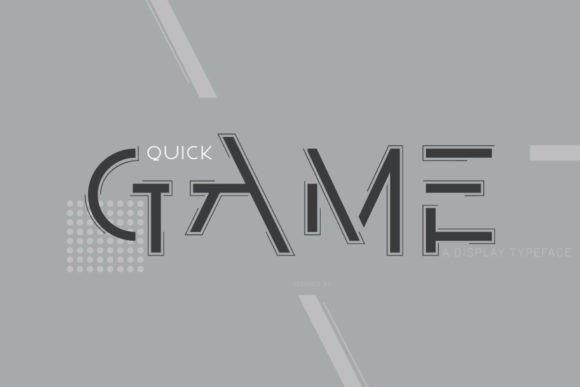 Quick Game: A Futuristic Display Font for Bold Branding