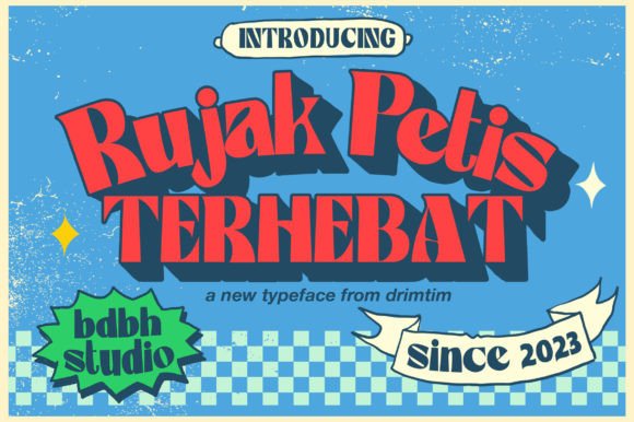 Rujak Petis: A Playful Display Font That Stands Out in Fast-Scrolling Feeds