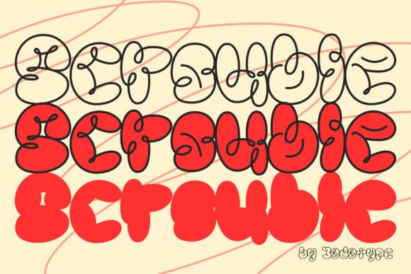 Scrouble: A Playful Scribble Display Font for Campaign Creatives