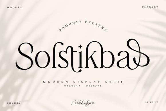 Solstikba: A Display Serif Font for Editorial Elegance