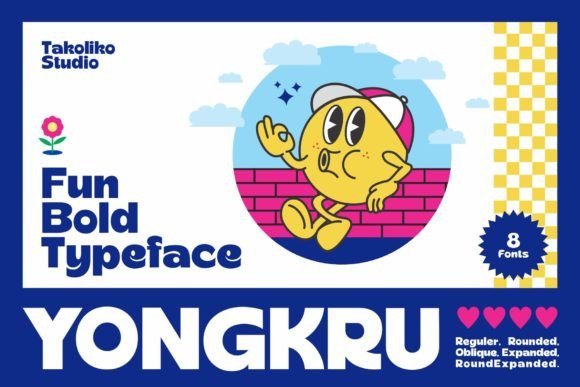 Yongkru Font: Bold Retro Playfulness for Crafters & Makers